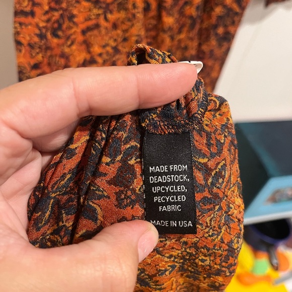 Christy Dawn The Mabel Woven Maxi Dress in Brown Fall Print Size Medium - Picture 10 of 10